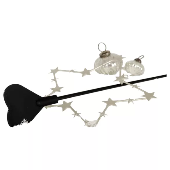 Heart-Shaped Silicone Wand - Black