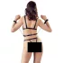 Bad Kitty - Studded Body Harness Set with Wrist Cuffs (Black) - L/XL