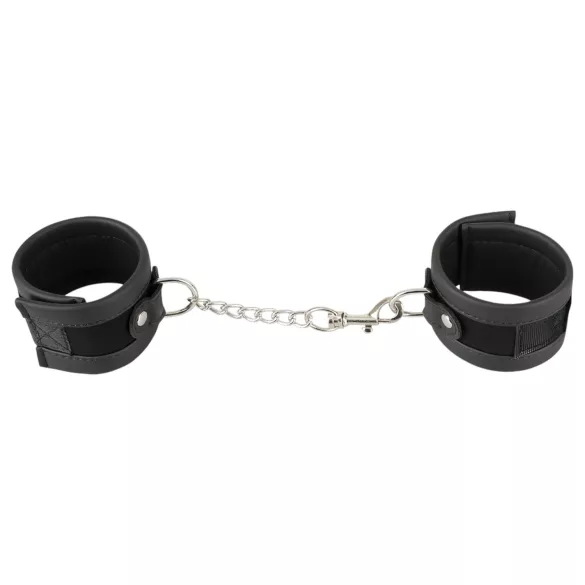 Vegan Fetish - Short Chain Handcuffs (Black)
