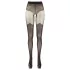 Cottelli - Patterned Open-Front Stockings (Black)