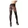 Cottelli - Patterned Open-Front Stockings (Black) - 4/L