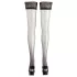 Cottelli - Satin Thigh Highs (Black)  - 3/M-L