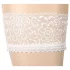 Cottelli - Satin Thigh-Highs (White) - 3/M-L