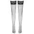 Cottelli - Black Fishnet Thigh-Highs with Wide Lace Trim - 8