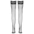 Cottelli - Black Fishnet Thigh-Highs with Wide Lace Trim - 8