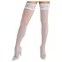 Cottelli - Lacy Floral Thigh-Highs (White) - 4/L