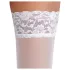 Cottelli - Lacy Floral Thigh-Highs (White) - 4/L