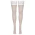 Cottelli - Lacy Floral Thigh-Highs (White) - 4/L