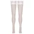 Cottelli - Lacy Floral Thigh-Highs (White) - 4/L