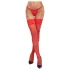 Cottelli - Lace Floral Thigh-Highs (Red) - 4/L