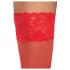 Cottelli - Lace Floral Thigh-Highs (Red) - 4/L