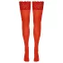 Cottelli - Lace Floral Thigh-Highs (Red) - 4/L