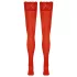Cottelli - Lace Floral Thigh-Highs (Red) - 4/L