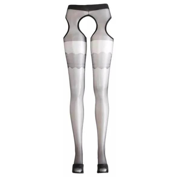 Cottelli - Wavy Black Sexy Stockings - XL