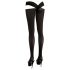 Cottelli - Black Criss-Cross Stockings - L/XL