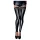 Noir - Lacy Shiny Thigh-High Stockings (Black) - L