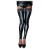 Noir - Lacy Shiny Thigh-High Stockings (Black) - L