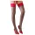 Cottelli - Black Stockings with Red Lace Trim - 4