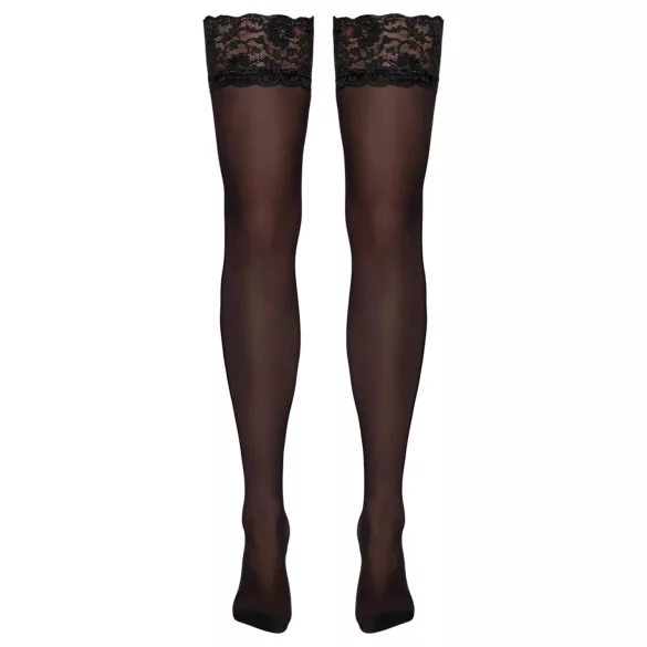 Cottelli - Silky Thigh-Highs (Black) - M
