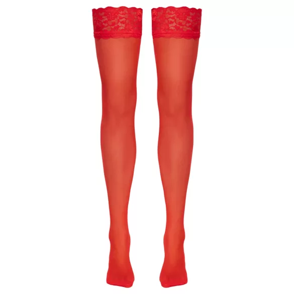 Cottelli - Silky Thigh-Highs (Red) - M