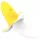 Lonely - rechargeable, waterproof, banana vibrator (yellow-white)