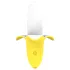 Lonely - rechargeable, waterproof, banana vibrator (yellow-white)