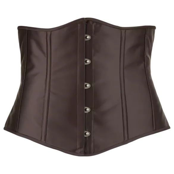 Cottelli Plus Size - Black Satin Waist Corset - 4XL