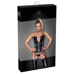 Noir - Lace Corset with Garter (Black)