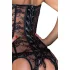 Noir - Lace Corset with Garter (Black) - L