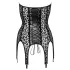 Noir - Black Leopard Print Garter Top