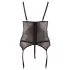 Cottelli - Black Lace Women's Top with Ribbon Detailing - XXL