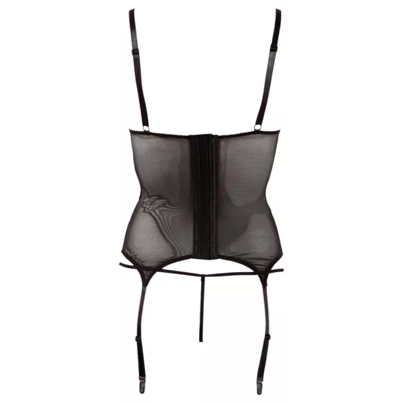 Cottelli - Sleek Striped Sheer Top (Black)