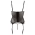 Cottelli - Sleek Striped Sheer Top (Black) - XL
