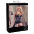 Abierta Fina - Shimmering Chain Top & Thong Set (Black) - 85B/L