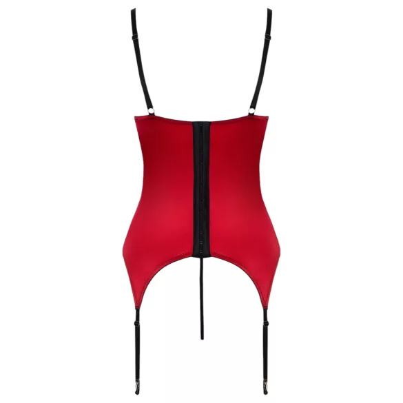 Cottelli - Red Lace Accent Lift Top Set - M