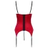 Cottelli - Red Lace Accent Lift Top Set - M