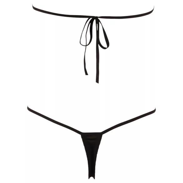 NO:XQSE - Open Rhinestone Bodysuit - Black (S-L)