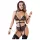 Cottelli Bondage - Strappy Open Body with Chains (Black) - L