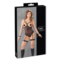 Cottelli Bondage - Black Metal Ring Body & Wrist Cuffs - L