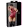 Cottelli Party - zip-up, sleeveless shiny bodysuit (red) - M