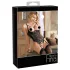 Abierta Fina - Sparkling Strap-Lace Open Bodysuit (Black) - 80B/M