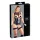 Cottelli Bondage - Shiny Open-Front Bodysuit & Cuffs (Black) - XL