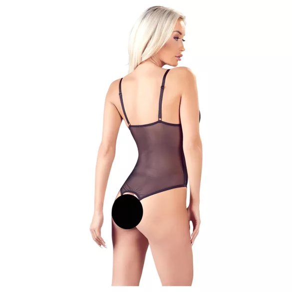 Cottelli - Lacy, Beaded Open Body (Black) - M