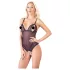 Cottelli - Lacy, Beaded Open Body (Black) - L