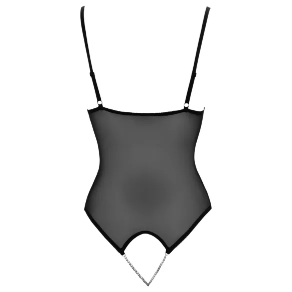 Cottelli - Lacy, Beaded Open Body (Black) - L