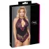 Cottelli Plus Size - Floral Bodysuit (Black-Purple) - 4XL