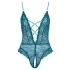 Cottelli - Lace-Up Open Bodysuit (Green)