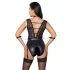 Cottelli Bondage - Lace Halter Bodysuit (Black)