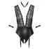 Cottelli Bondage - Lace Halter Bodysuit (Black)