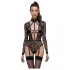 Cottelli - Sheer Strappy Bodysuit (Black) - M